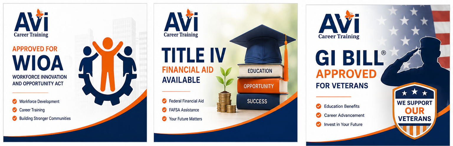 AVI Career Training WIOA Title IV GI Bill approved esthetics and cosmetology program