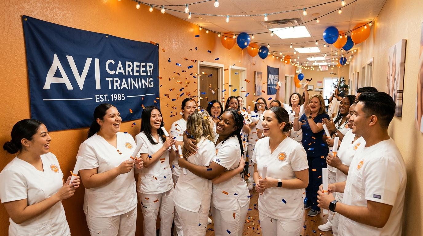 AVI Career Training graduation celebration
