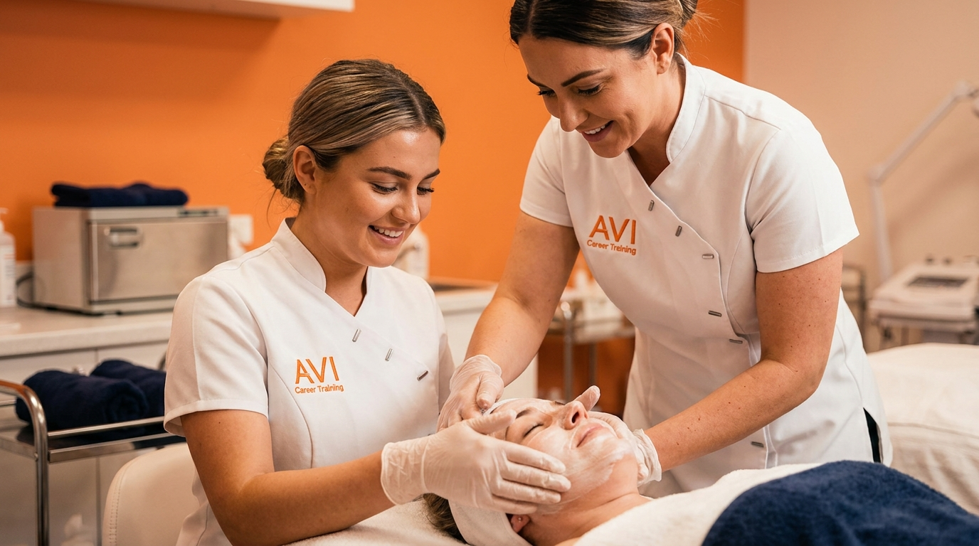 AVI Career Training hands-on esthetics training