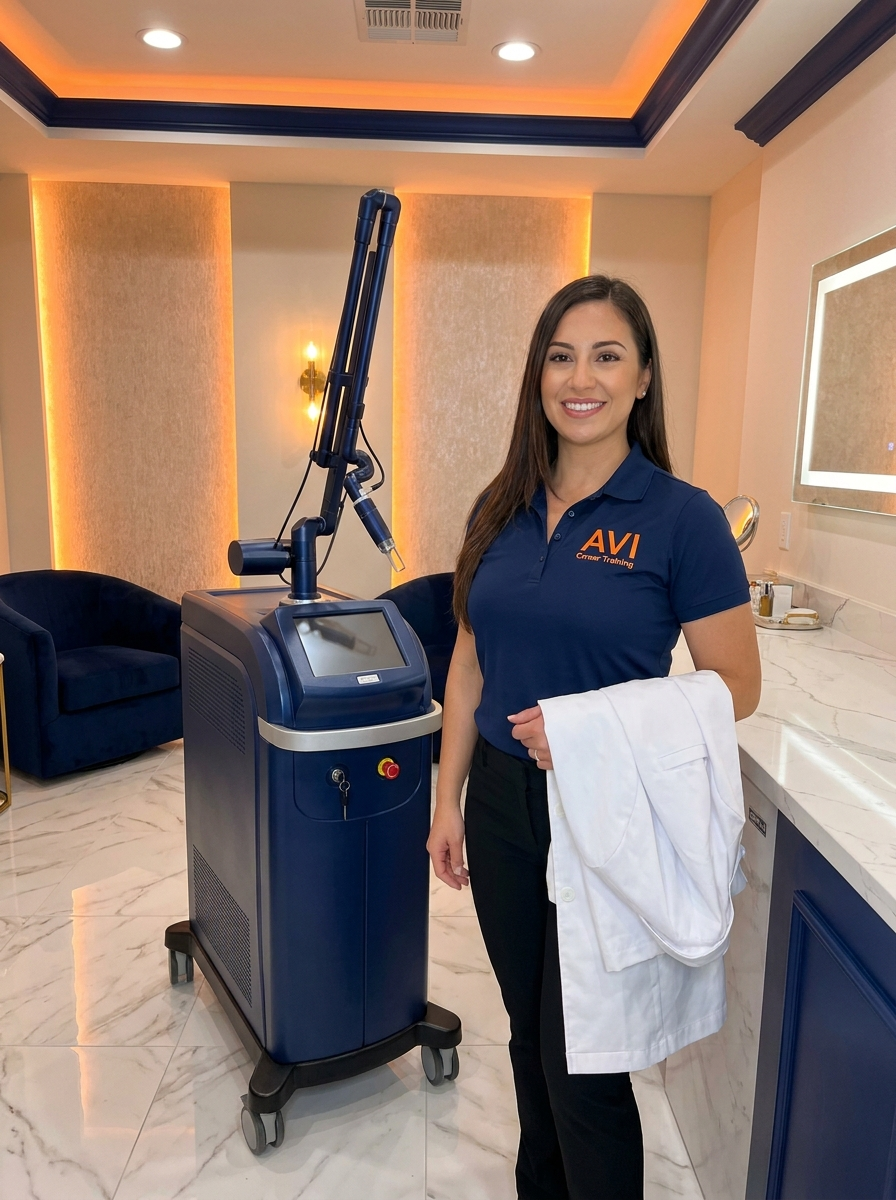Professional laser aesthetician at AVI Career Training